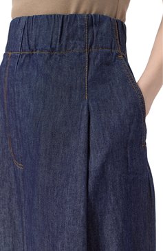 Женские джинсы DRIES VAN NOTEN синего цвета, арт. 251-010936-1553 | Фото 5 (Длина (брюки, джинсы): Удлиненные; Материал внешний: Хлопок, Деним; Силуэт Ж (брюки и джинсы): Широкие; Кросс-КТ: Деним; Стили: Минимализм; Автоматизация состава: Проставлено; Автоматизация ТО: Проставлено)
