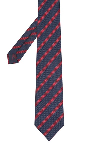 Шелковый галстук в полоску BRIONI красного цвета по цене 24450 руб., арт. 062I/06451, фото 2 Шелковый галстук в полоску BRIONI, арт. 062I/06451, фото 2