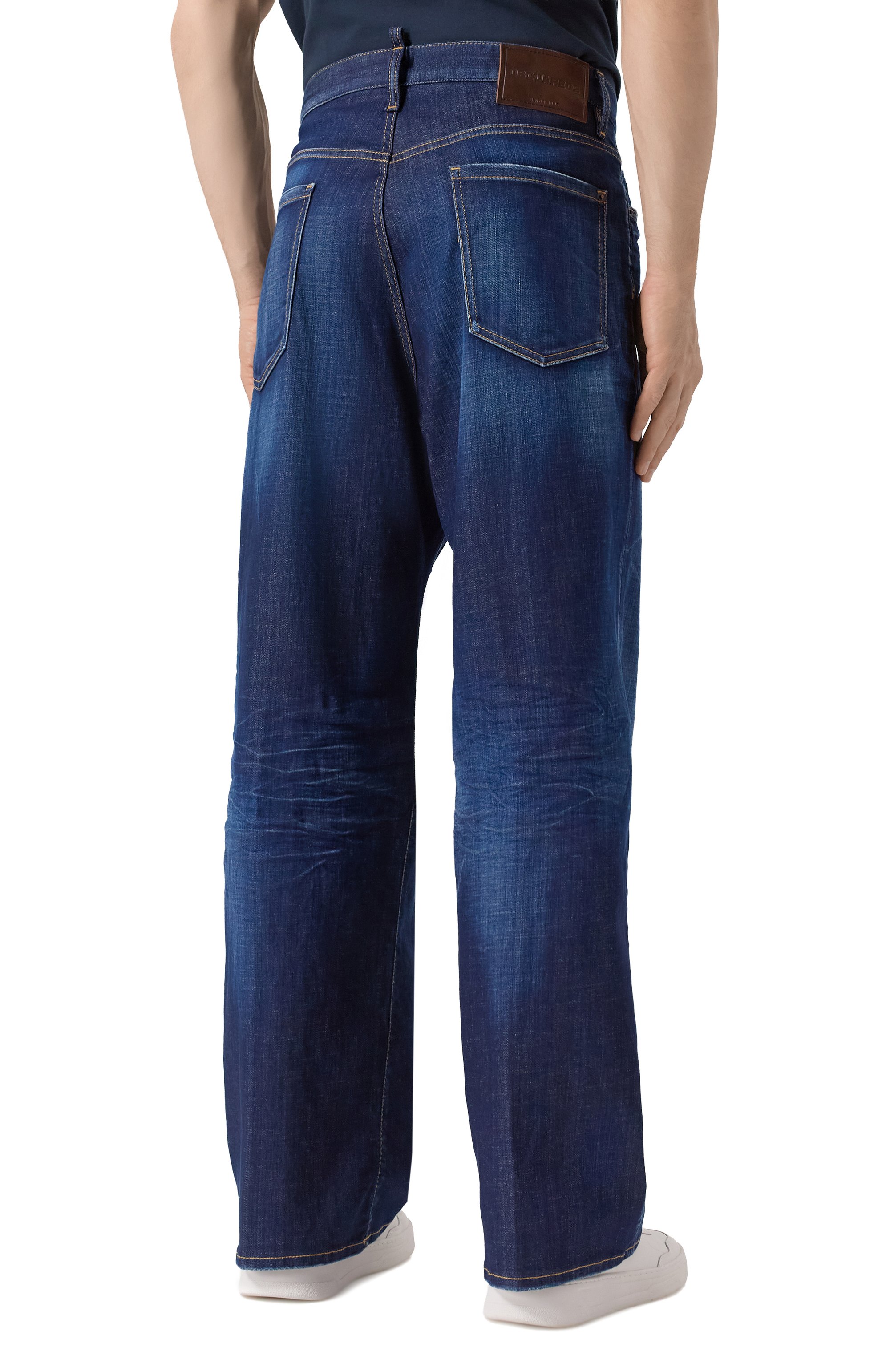 Джинсы loose DSQUARED2 темно-синего цвета по цене 59950 руб., арт. S74LB1715/D30010, фото 4 Джинсы loose DSQUARED2, арт. S74LB1715/D30010, фото 4