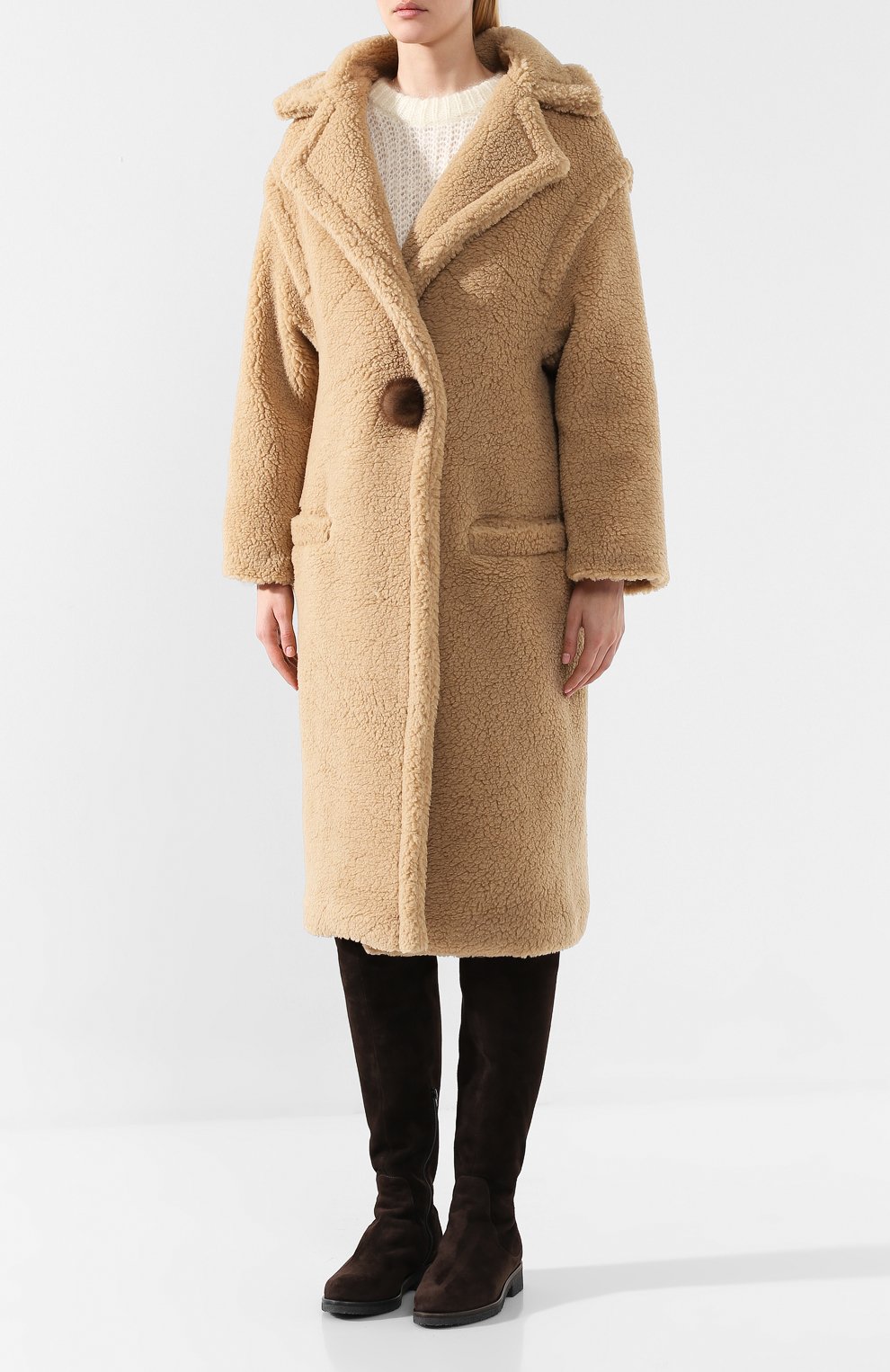 Дубленка AVA ADORE бежевого цвета по цене 104500 руб., арт. S0PHIA/68 AA FW19, фото 3 Дубленка AVA ADORE, арт. S0PHIA/68 AA FW19, фото 3