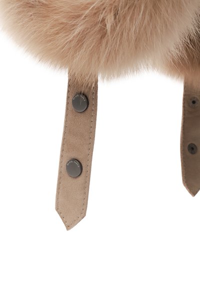 Комбинированная шапка-ушанка из соболя BLACK SABLE, арт. BS-FHK-DR, фото 3