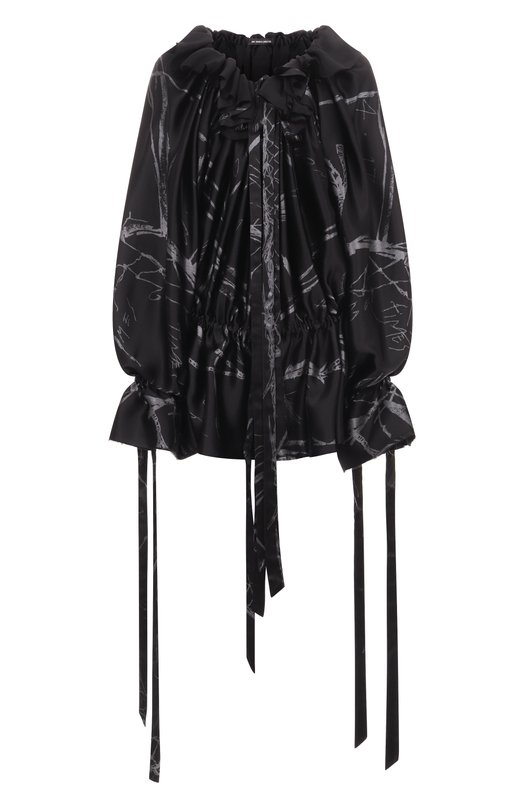 Атласное платье Ann Demeulemeester B0013619/FA699 Чёрный B0013619/FA699
