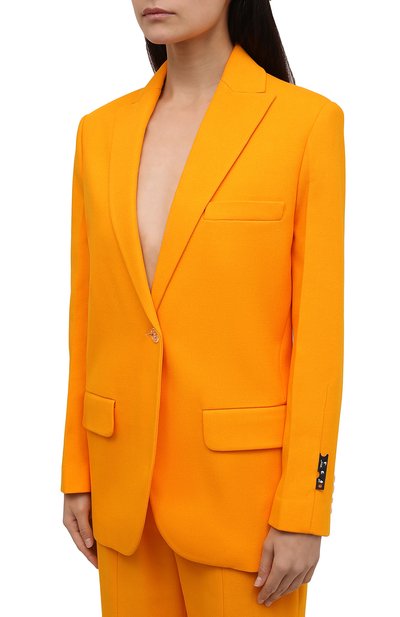 Жакет из вискозы OFF-WHITE оранжевого цвета по цене 148500 руб., арт. 0WEF064F21FAB002, фото 3 Жакет из вискозы OFF-WHITE, арт. 0WEF064F21FAB002, фото 3