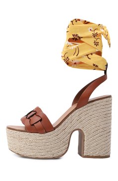 Кожаные босоножки MIU MIU, арт. 5XZ444-3L81-F00C1-125, фото 2