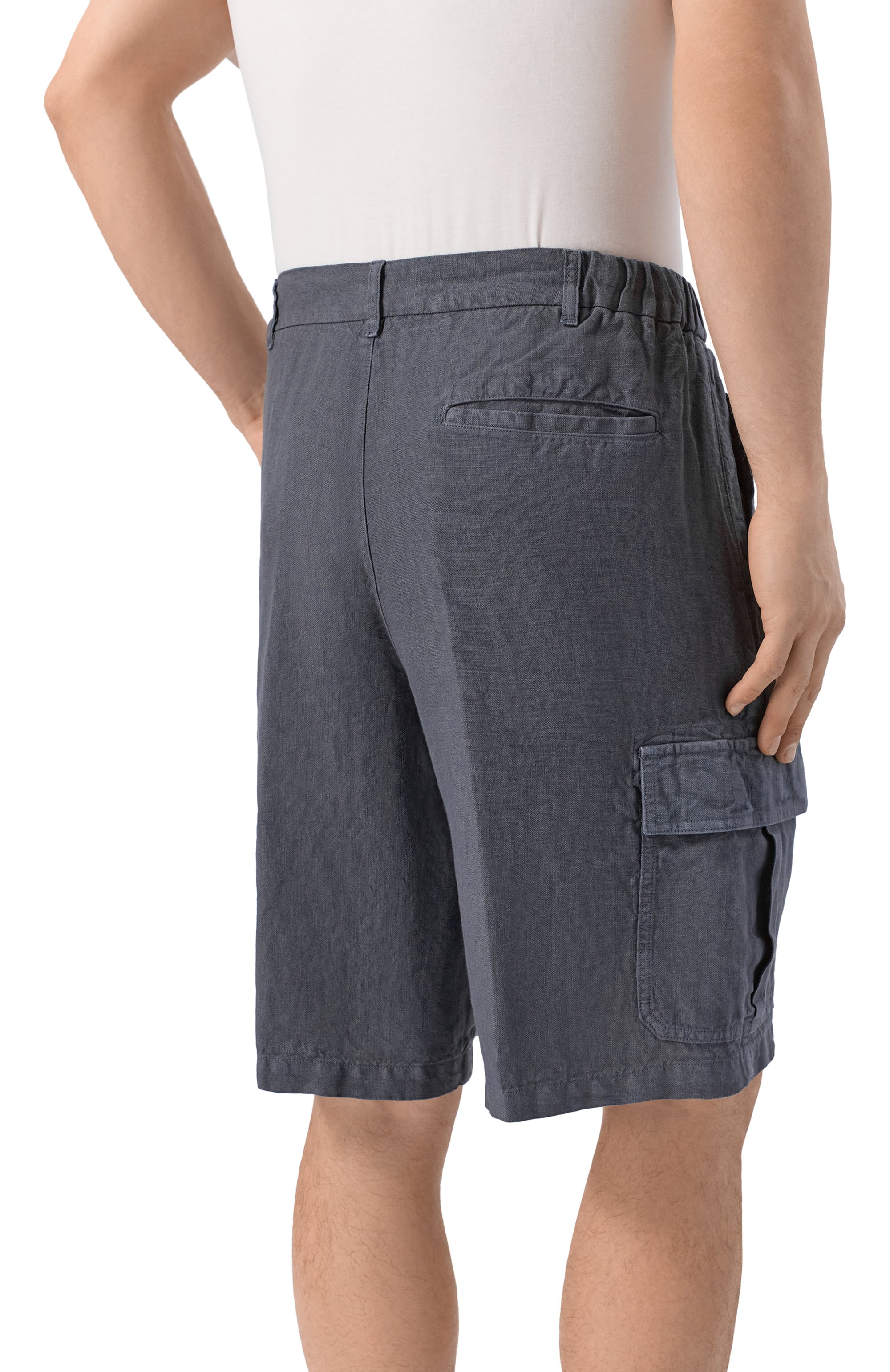 Льняные шорты 120% LINO, арт. 33ALIM29D4/0476/000, фото 4