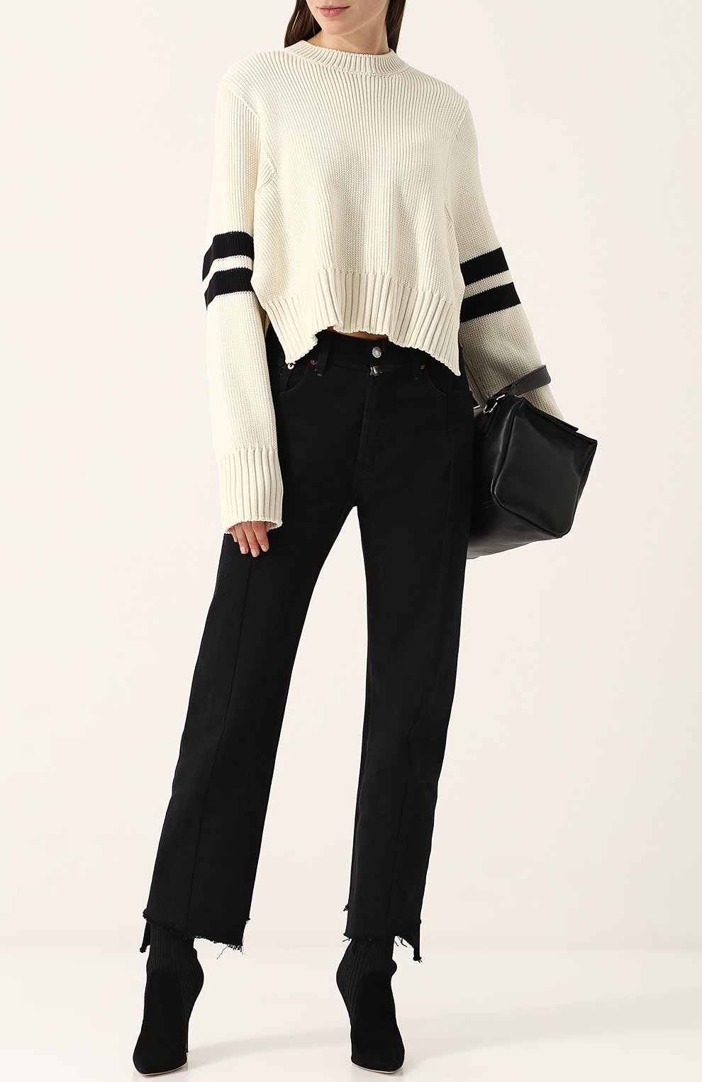 Укороченный пуловер свободного кроя с круглым вырезом MRZ, арт. S18-0002, фото 2