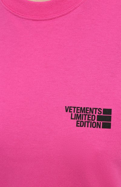 Хлопковая футболка VETEMENTS, а рт. UE51TR720P 1611/W, фото 5