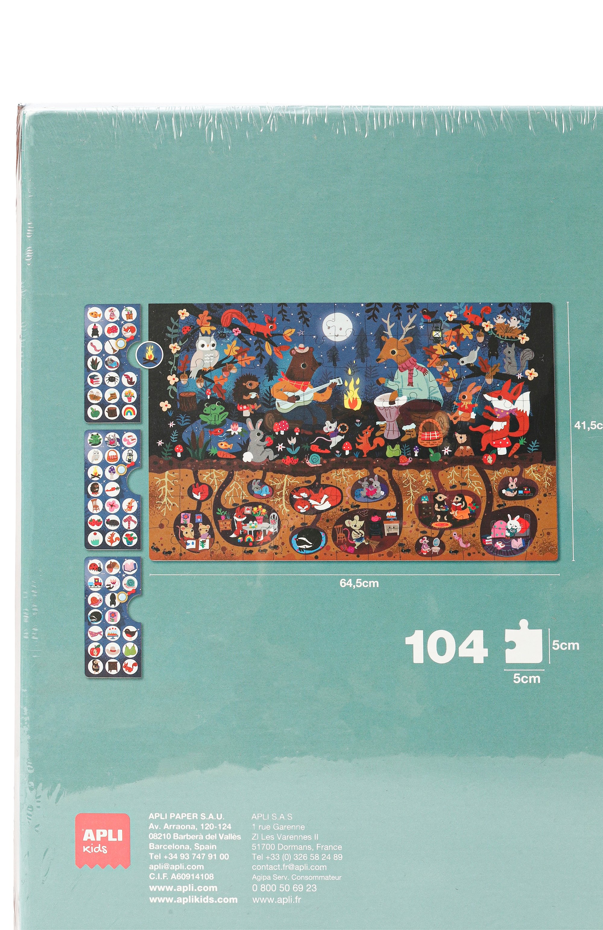 Большой пазл с карточками лес APLI KIDS, арт. 18507, фото 3