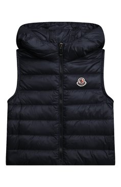 Детская комплект из ветровки и жилета MONCLER темно-синего цвета, арт. H1-954-1A000-23-539HW/4-6A | Фото 5 (Рукава: Длинные; Материал внешний: Синтетический материал; Материал сплава: Проставлено; Материал подклада: Синтетический материал; Драгоценные камни: Проставлено; Ростовка одежда: 4 года | 104 см, 5 лет | 110 см, 6 лет | 116 см)