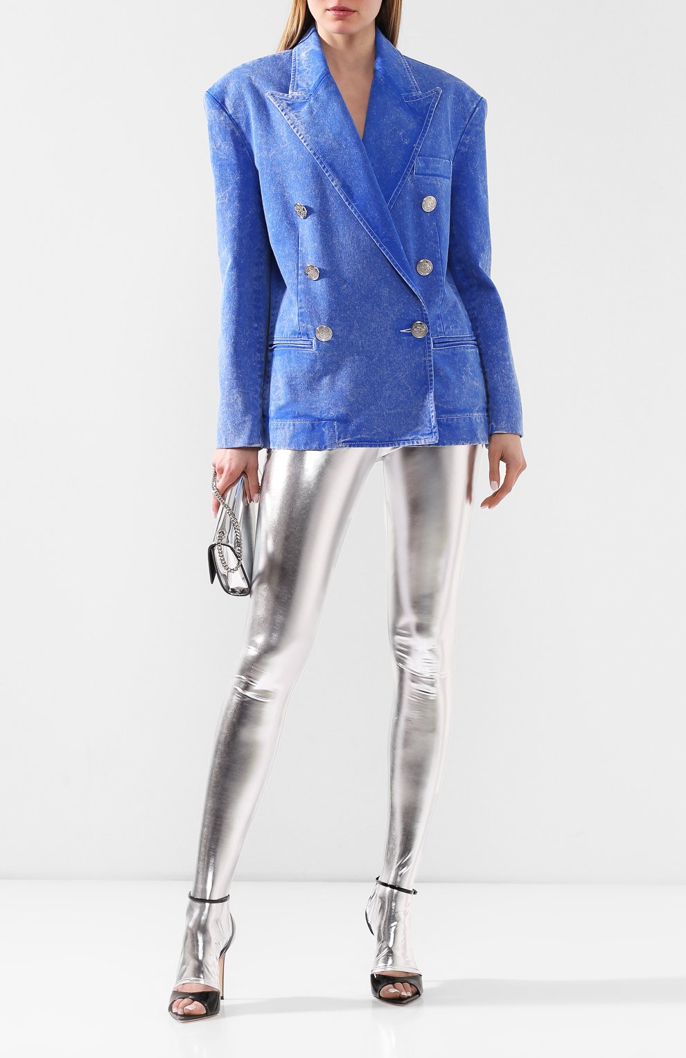 Хлопковый жакет/джинсовый BALMAIN, арт. TF07136/D027, фото 2