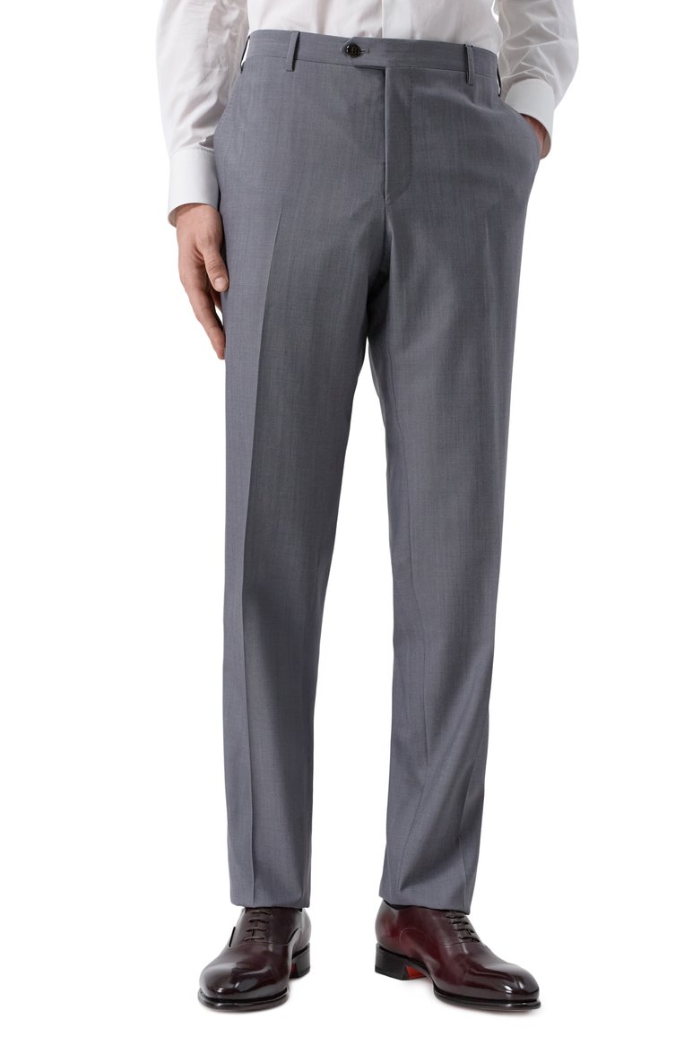 Мужской шерстяной костюм CORNELIANI серого цвета, арт. 256005-2518414_SET | Фото 6 (Материал внешний: Шерсть; Рукава: Длинные; Стили: Классический; Костюмы М: Однобортный)