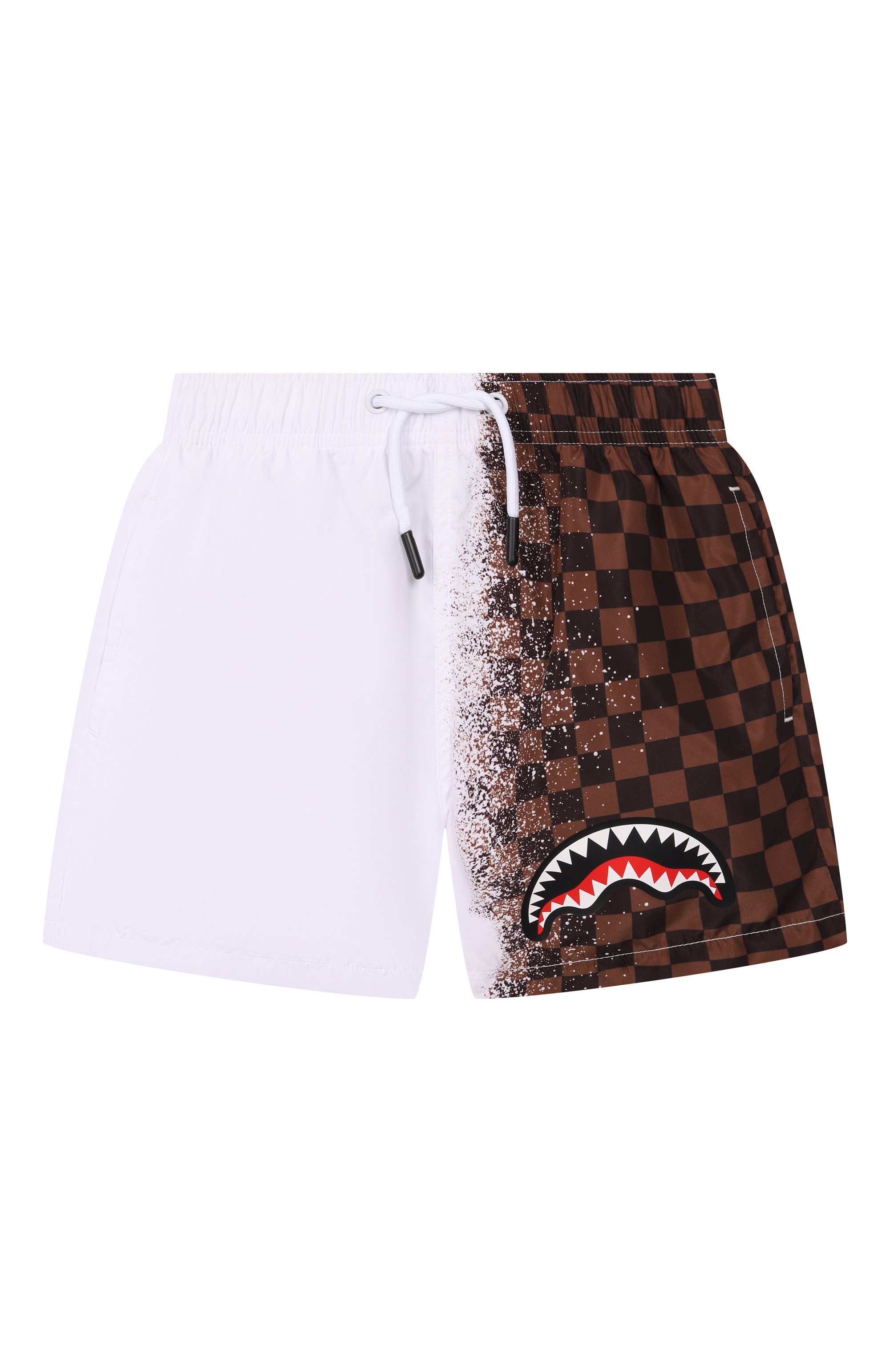 Плавки-шорты SPRAYGROUND, арт. SPY1469WHT/SPRAY SHARK IN PARIS BR0WN SWIM TRUNKS, фото 1