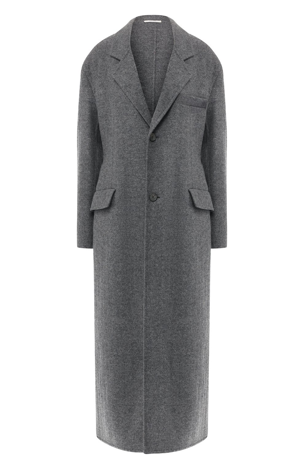 Шерстяное пальто CELINE серого цвета по цене 299500 руб., арт. 28W814904, фото 1 Шерстяное пальто CELINE, арт. 28W814904, фото 1