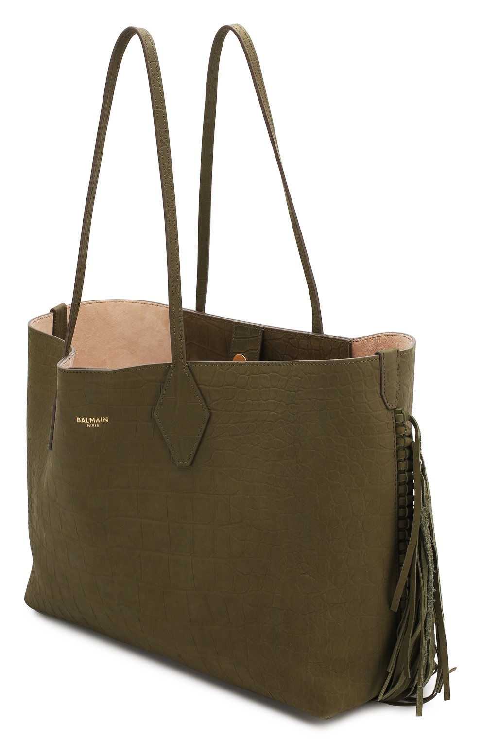 Сумка-шопер BALMAIN хаки цвета по цене 148000 руб., арт. TN1S448/LCSC, фото 4 Сумка-шопер BALMAIN, арт. TN1S448/LCSC, фото 4