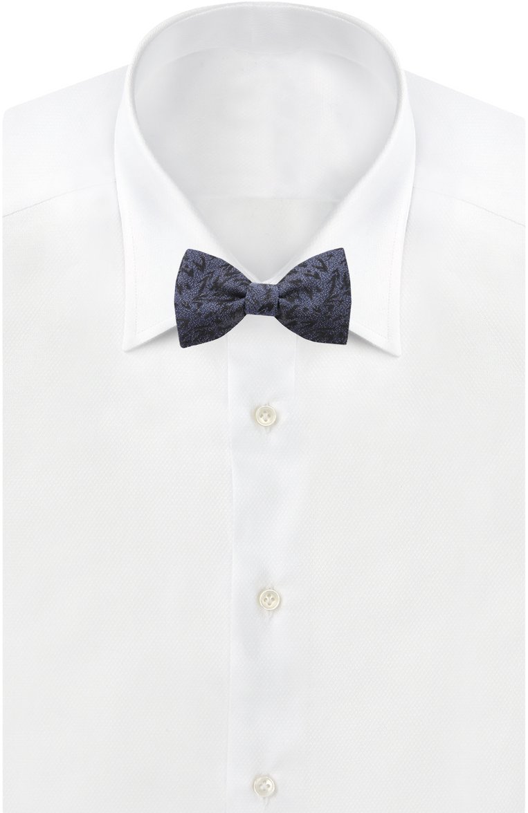 Мужской галстук-бабочка LANVIN темно-синего цвета, арт. 3038/B0W TIE | Фото 2 (Материал: Текстиль, Шелк; Статус проверки: Проверено, Проверена категория; Нос: Не проставлено)