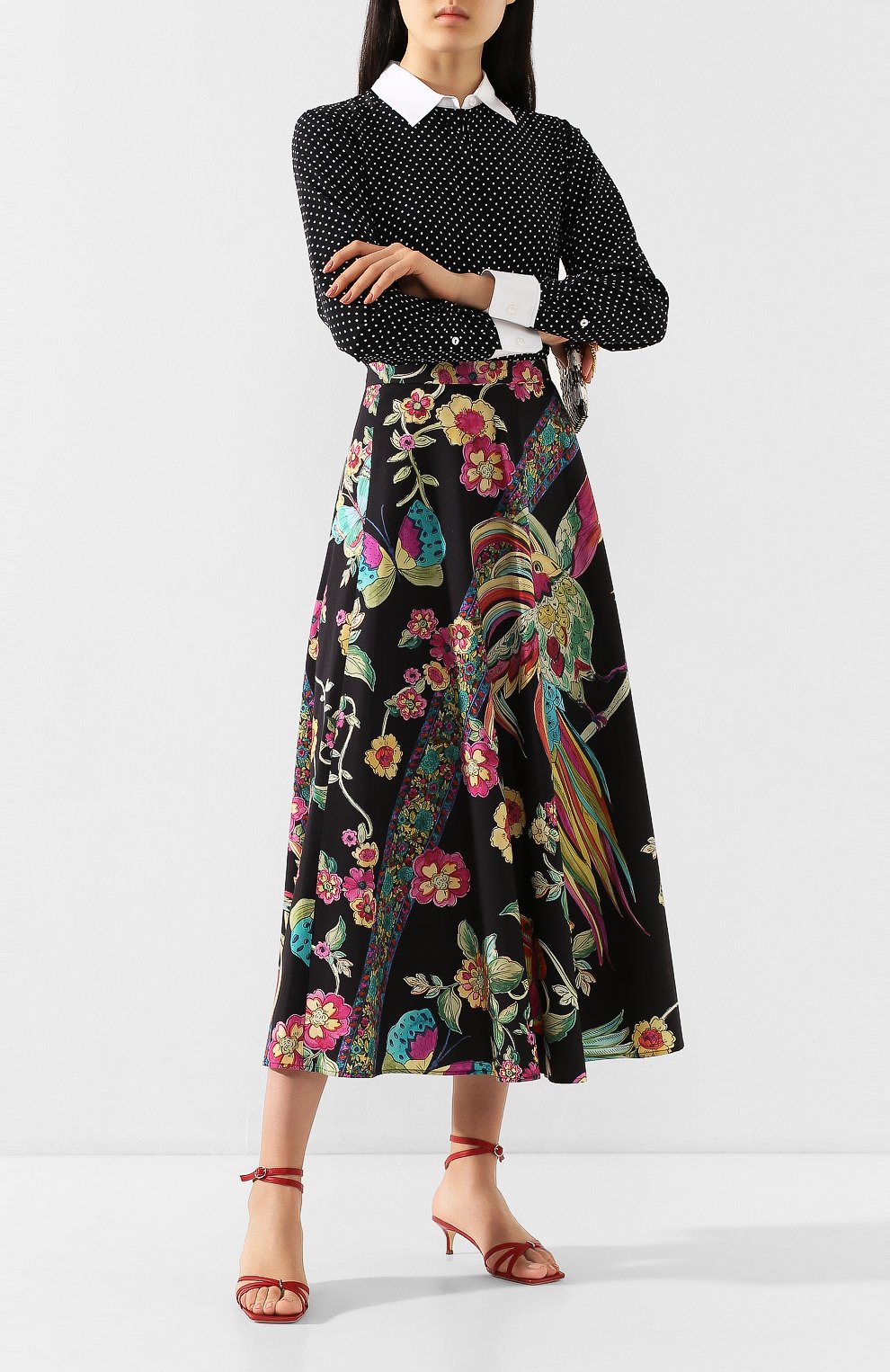 Хлопковая юбка REDVALENTINO разноцветного цвета по цене 67550 руб., арт. TR0RA2Q5/508, фото 2 Хлопковая юбка REDVALENTINO, арт. TR0RA2Q5/508, фото 2