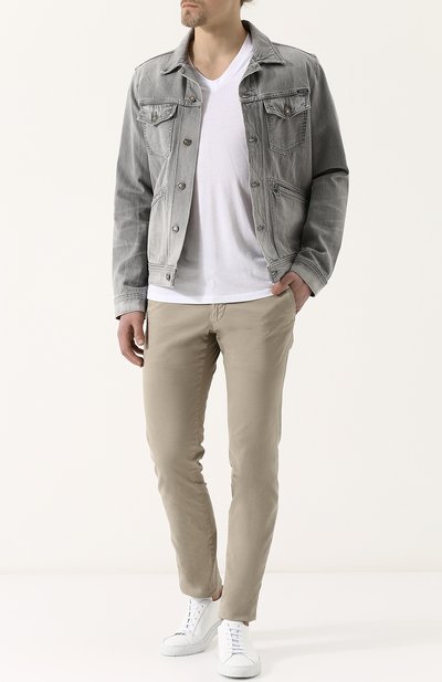 Однотонная футболка с v-образным вырезом TOM FORD, арт. BP229/TFJ915, фото 2