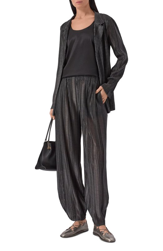 Кожаные балетки Giorgio Armani GW002807/AF24125 Серый  GW002807/AF24125 Фото 3