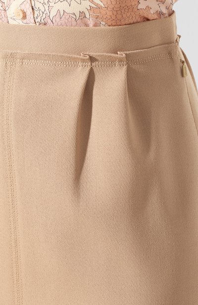 Шерстяная юбка CHLOÉ бежевого цвета по цене 110500 руб., арт. CHC20SJU11064, фото 5 Шерстяная юбка CHLOÉ, арт. CHC20SJU11064, фото 5