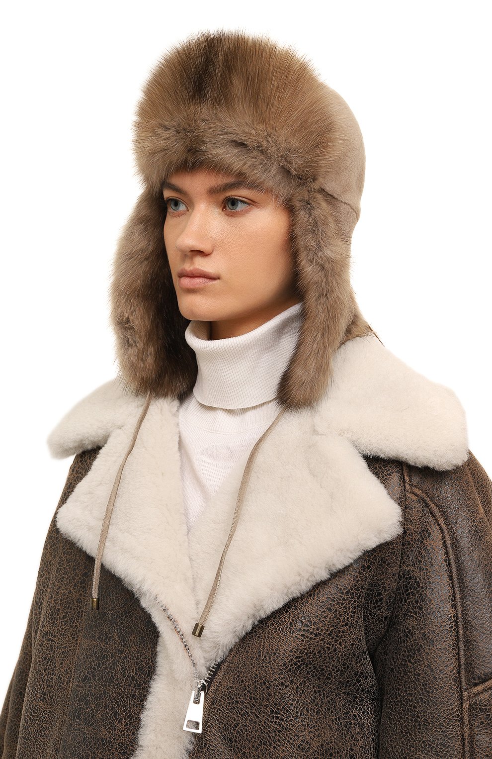 Меховая шапка-ушанка из норки и соболя VICTORIA KUSENKOVA, арт. 091913694094, фото 2