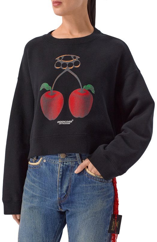 Хлопковый свитшот Undercover UC2E8802-5 Чёрный  UC2E8802-5 Фото 3