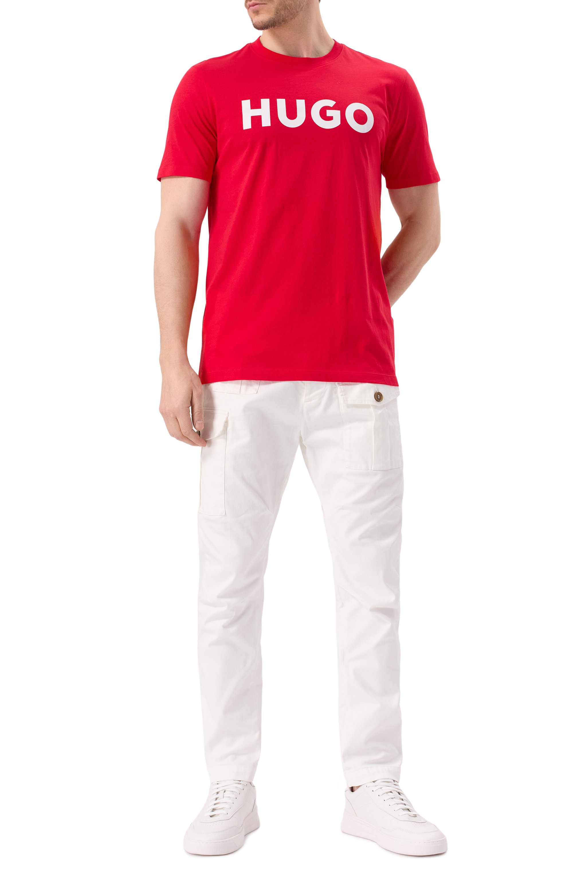 Хлопковая футболка HUGO, арт. 50467556, фото 2