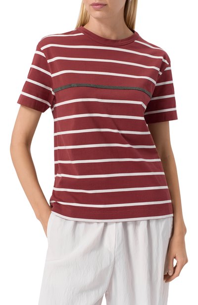 Хлопковая футболка BRUNELLO CUCINELLI, арт. ML908HD400, фото 3