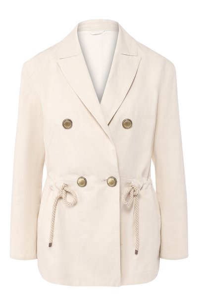 Женский жакет из смеси хлопка и льна BRUNELLO CUCINELLI, арт. MF5798493