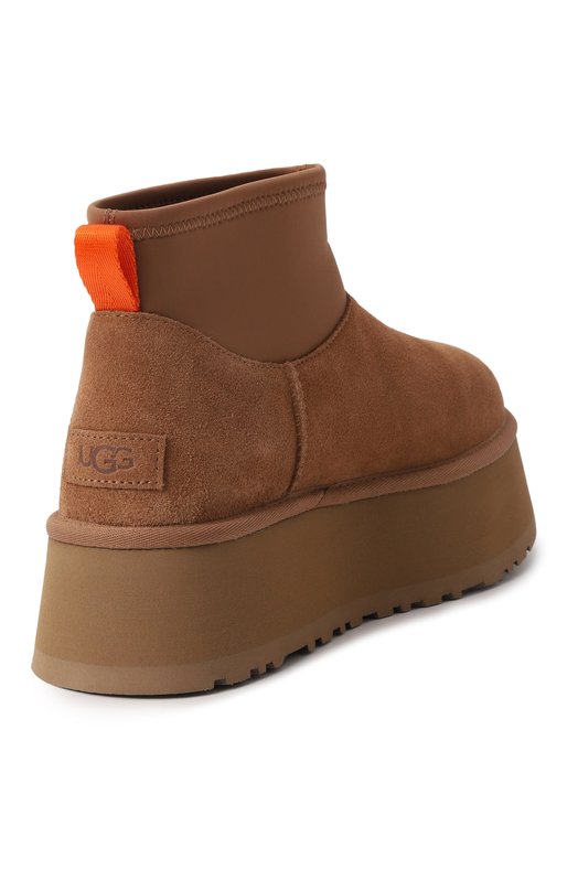 Замшевые полусапоги Classic Mini Dipper UGG 1168170 Коричневый  1168170 Фото 5