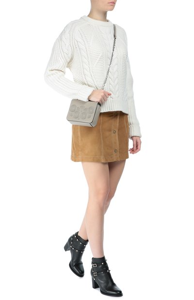 Замшевая мини-юбка на заклепках 7 FOR ALL MANKIND, арт. SY3T500TA, фото 2