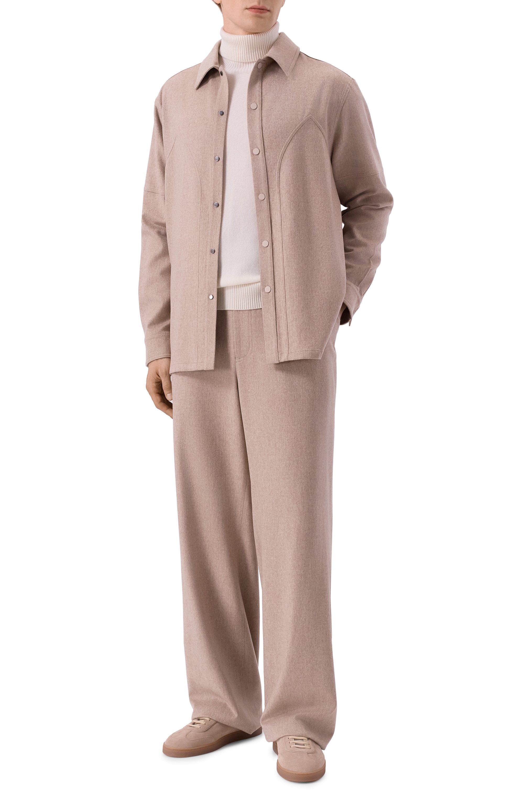 Кашемировые брюки MVST бежевого цвета по цене 243500 руб., арт. M25.1PM.T009, фото 2 Кашемировые брюки MVST, арт. M25.1PM.T009, фото 2