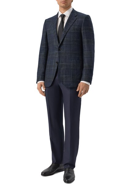Пиджак из шерсти и шелка ZEGNA темно-синего цвета по цене 446500 руб., арт. 122520/459550A4, фото 2 Пиджак из шерсти и шелка ZEGNA, арт. 122520/459550A4, фото 2