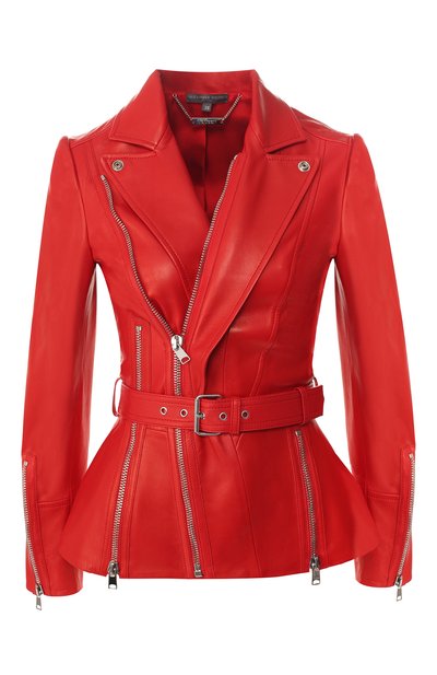 Кожаная куртка с косой молнией ALEXANDER MCQUEEN, арт. 507773/Q5KUN, фото 1