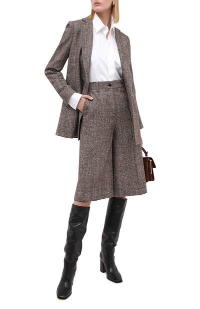 Шерстяные шорты KITON коричневого цвета по цене 109500 руб., арт. D50102K05T27, фото 2 Шерстяные шорты KITON, арт. D50102K05T27, фото 2