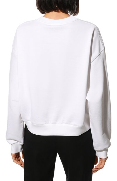 Хлопковый свитшот DOLCE & GABBANA белого цвета по цене 72750 руб., арт. F9L05Z/G7C5I, фото 4 Хлопковый свитшот DOLCE & GABBANA, арт. F9L05Z/G7C5I, фото 4