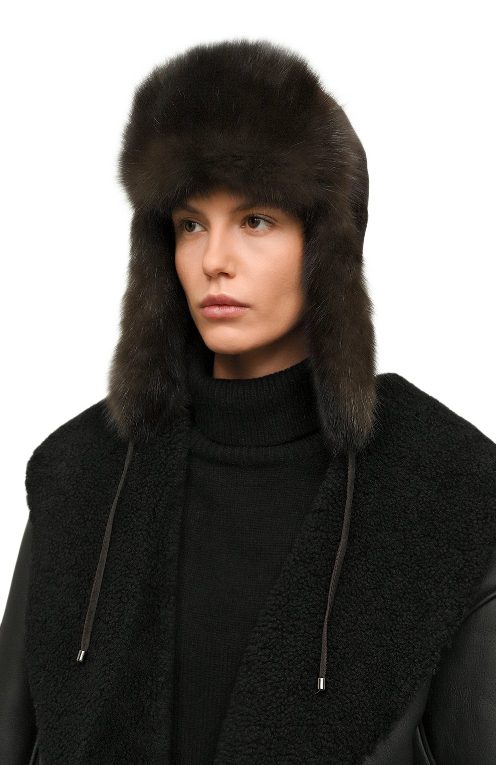 Меховая шапка-ушанка из норки и соболя VICTORIA KUSENKOVA, арт. 090213504094, фото 2