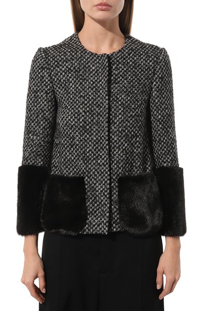 Жакет с меховой отделкой KITON, арт. D38502E/2I16, фото 3