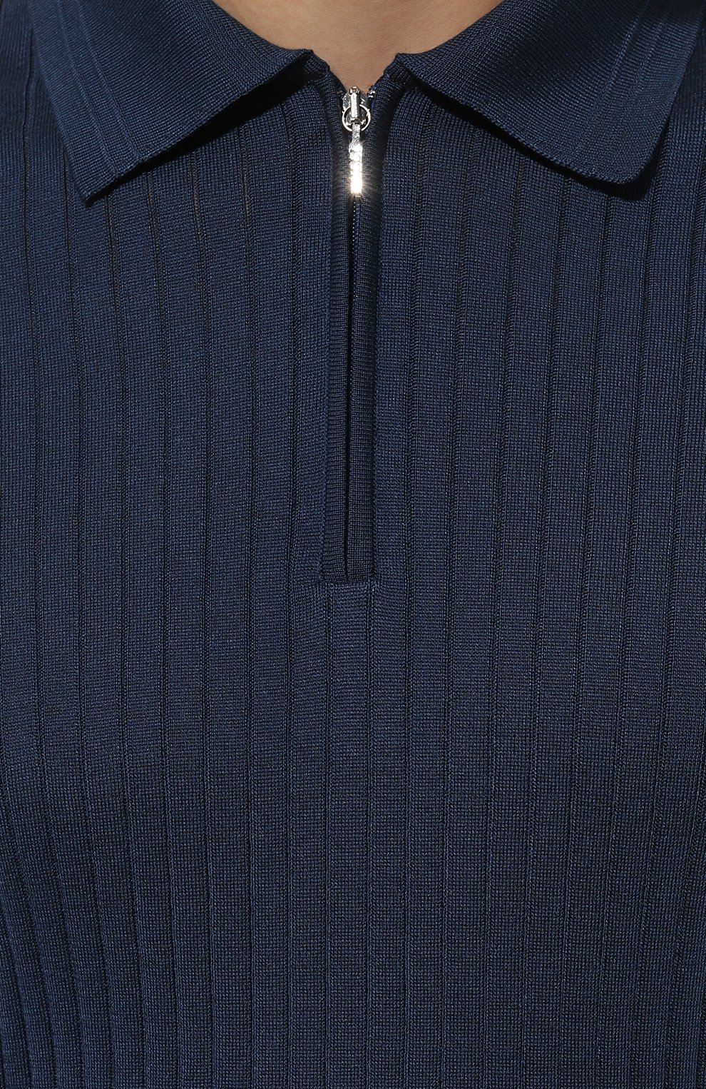 Шелковое поло ZILLI темно-синего цвета по цене 119000 руб., арт. KZP002M0640VST000, фото 5 Шелковое поло ZILLI, арт. KZP002M0640VST000, фото 5