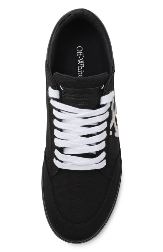 Текстильные кеды New Low Vulcanized Off-White 0MIA293C99FAB002 Чёрный  0MIA293C99FAB002 Фото 6