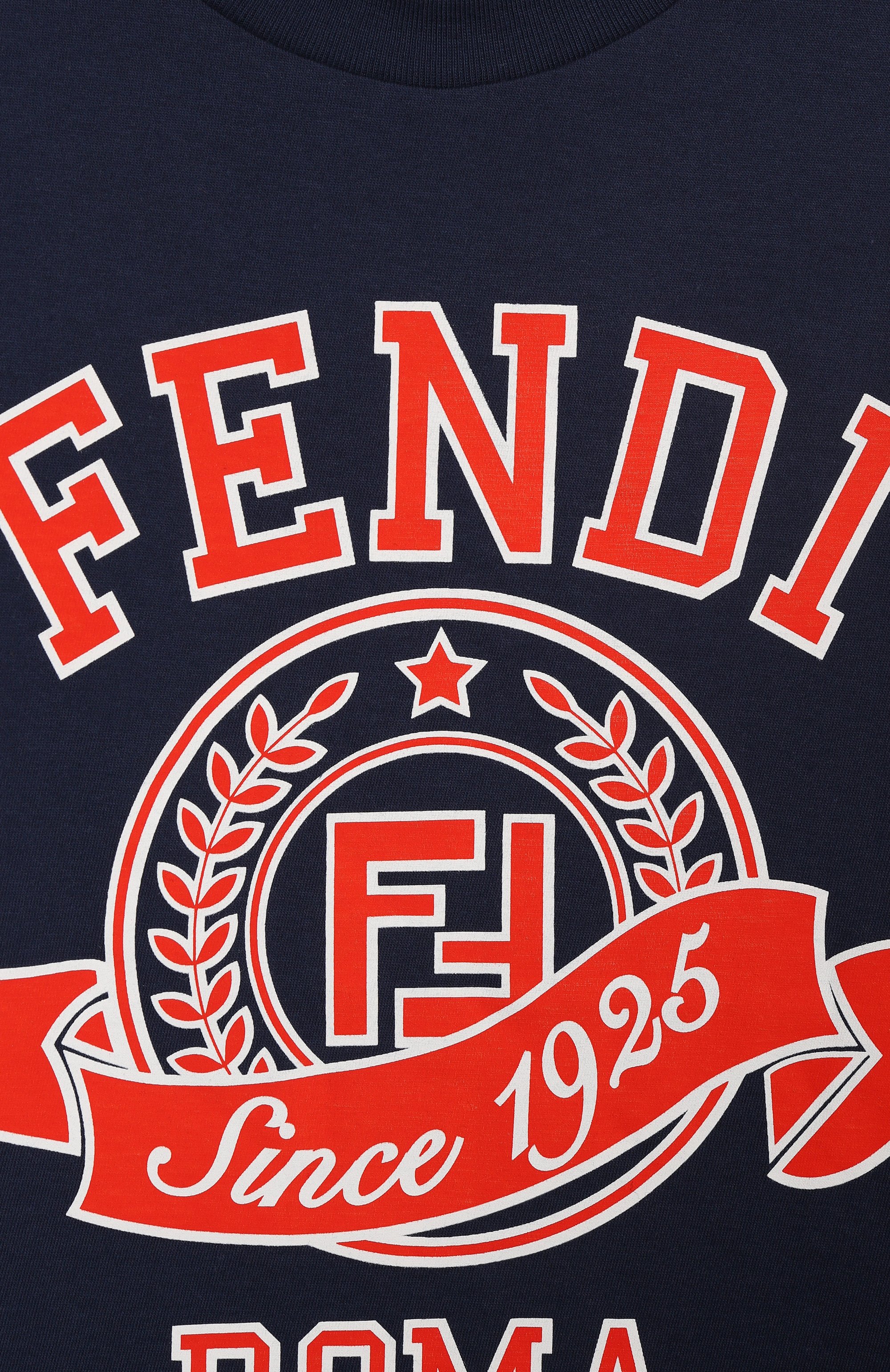 Хлопковая футболка FENDI, арт. JUI164/7AJ/3-5, фото 3