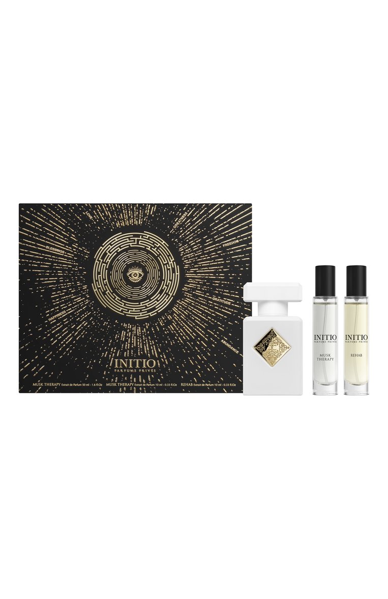 Парфюмерный набор musk therapy (50+2x10ml) INITIO бесцветного цвета, арт. 3701415903685 | Фото 1 (Нос: Не проставлено; Региональные ограничения белый список (Axapta Mercury): Не проставлено; Косметика кросс-кт: Парфюмерия У; Ограничения доставки: flammable)