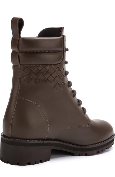 Кожаные ботинки с плетением intrecciato BOTTEGA VENETA, арт. 474706/V0282, фото 4