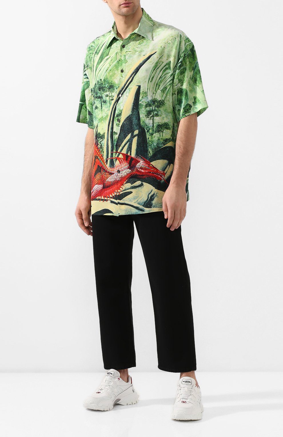 Шелковая рубашка VALENTINO, арт. TV0AAB3566E, фото 2