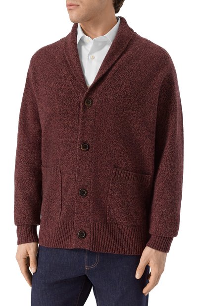 Шерстяной кардиган ANDREA CAMPAGNA темно-коричневого цвета по цене 69300 руб., арт. M5625-6452T, фото 3 Шерстяной кардиган ANDREA CAMPAGNA, арт. M5625-6452T, фото 3