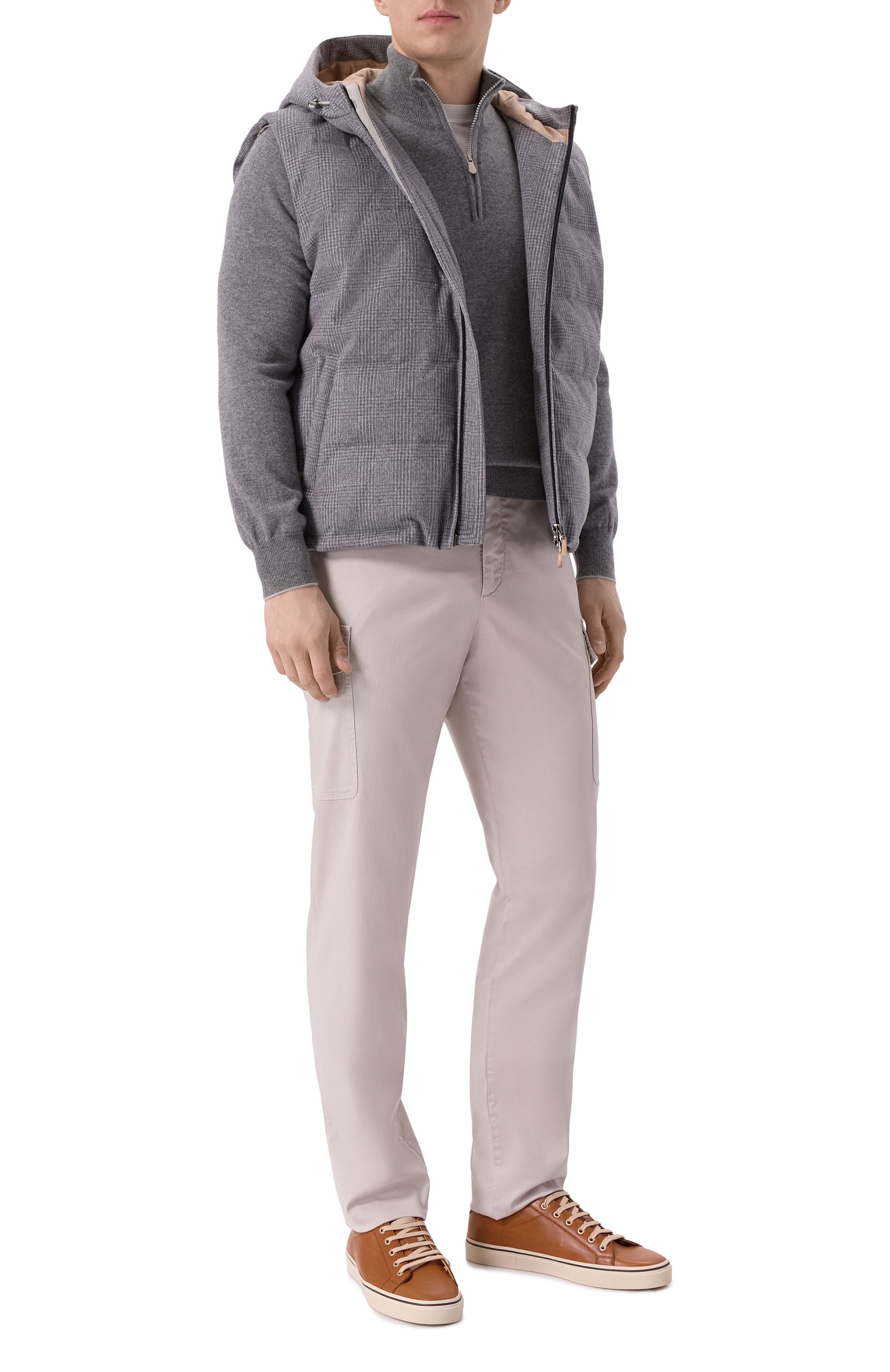 Кожаные кеды BRUNELLO CUCINELLI, арт. MZUSASP341, фото 2