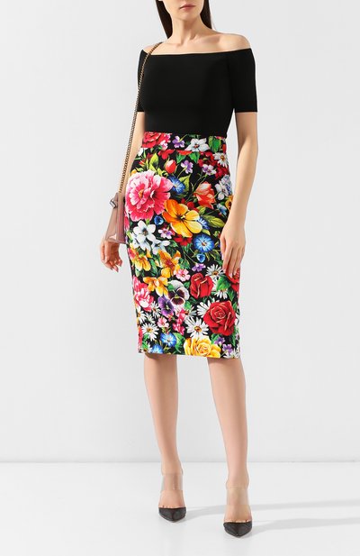 Юбка с принтом DOLCE & GABBANA разноцветного цвета по цене 87600 руб., арт. F4BL4T/FSRK9, фото 2 Юбка с принтом DOLCE & GABBANA, арт. F4BL4T/FSRK9, фото 2