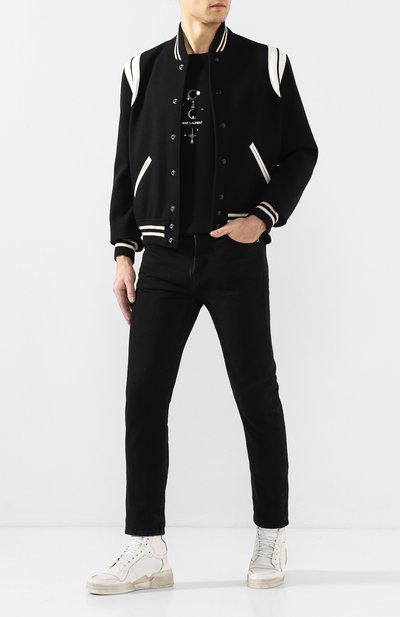 Хлопковая футболка SAINT LAURENT, арт. 603286/YBPQ2, фото 2