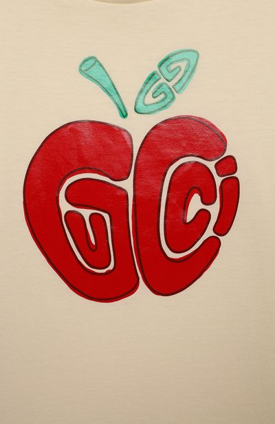 Хлопковая футболка GUCCI, арт. 610190/XJF86, фото 3