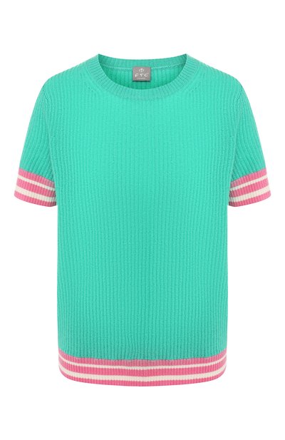 Кашемировый топ FTC зеленого цвета по цене 29350 руб., арт. 750-0150, фото 1 Кашемировый топ FTC, арт. 750-0150, фото 1