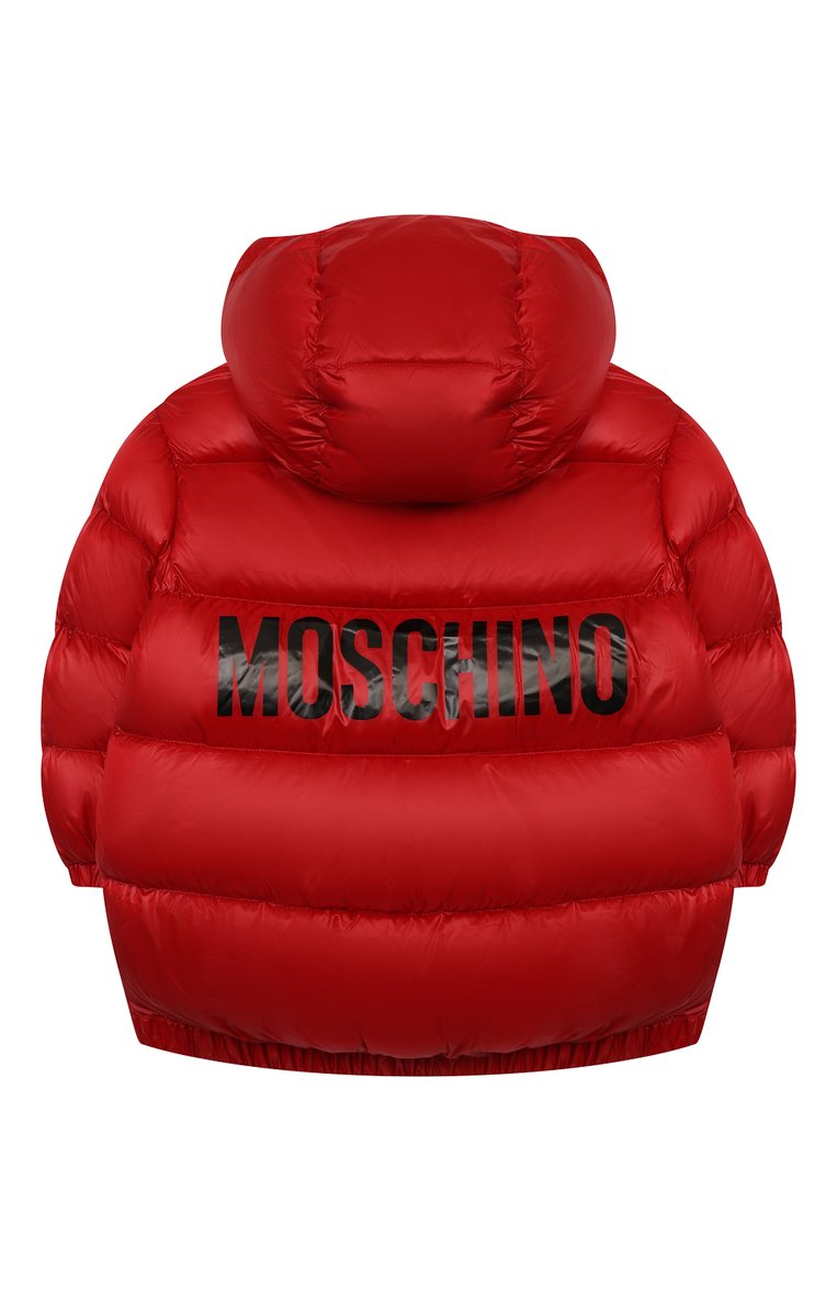 Детская пуховая куртка MOSCHINO красного цвета, арт. HUS02T/L3A32/10A-14A | Фото 2 (Материал подклада: Синтетический материал; Материал внешний: Синтетический материал; Рукава: Длинные; Материал утеплителя: Пух и перо; Кросс-КТ: Зима; Материал сплава: Проставлено; Драгоценные камни: Проставлено; Ростовка одежда: 10 - 11 лет | 140 - 146см, 12 лет | 152 см)